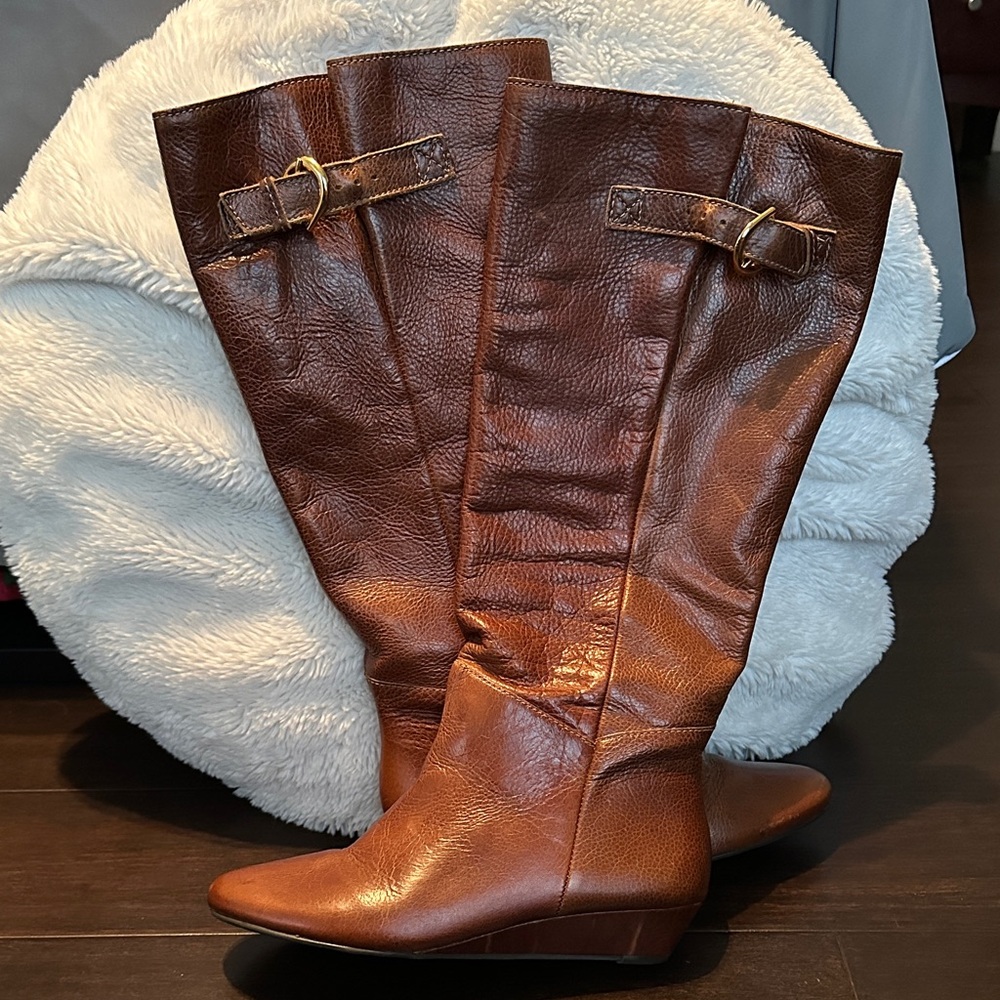 Steve Madden INTYCE cognac Leather Knee-High Boots